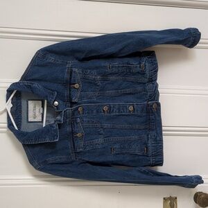 Medium Reserve Fairfax Blue Denim Jean Jacket Fall Autumn Photoshoot